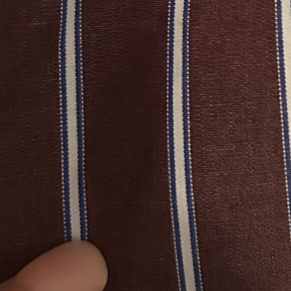 Gap Cotton Poplin Big Shirt in Burgundy Stripe (size Petite XS) - NEW with tags - Picture 6 of 6